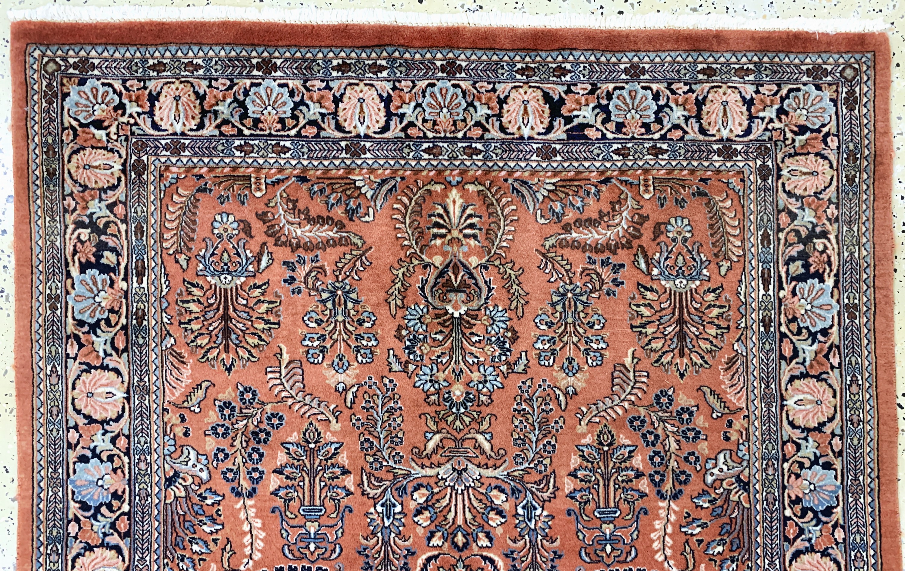 Detail a: Sarogh sehr fein, Persien, Mitte 20.Jhd, Korkwolle auf Baumwolle, ca. 190 x 128 cm, EHZ: 2