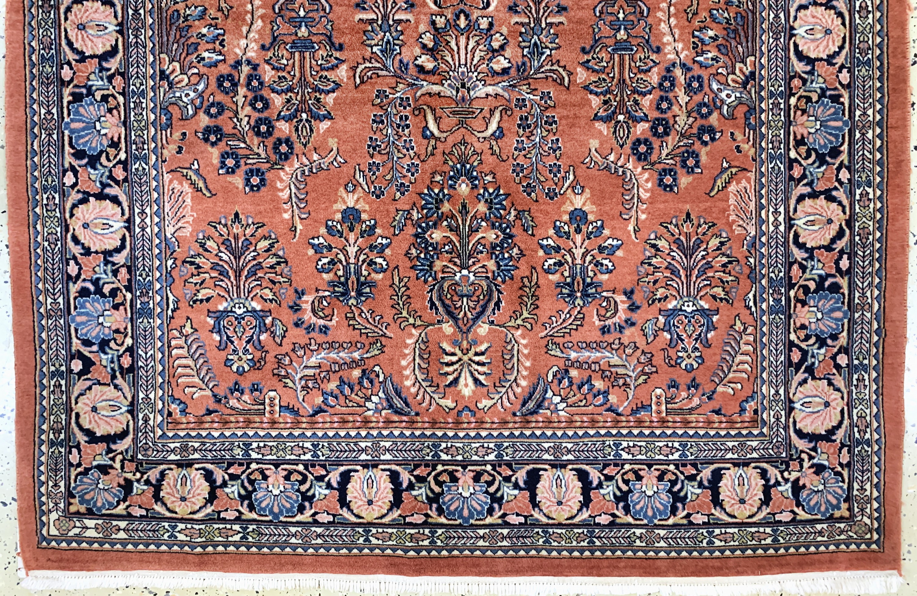 Detail b: Sarogh sehr fein, Persien, Mitte 20.Jhd, Korkwolle auf Baumwolle, ca. 190 x 128 cm, EHZ: 2