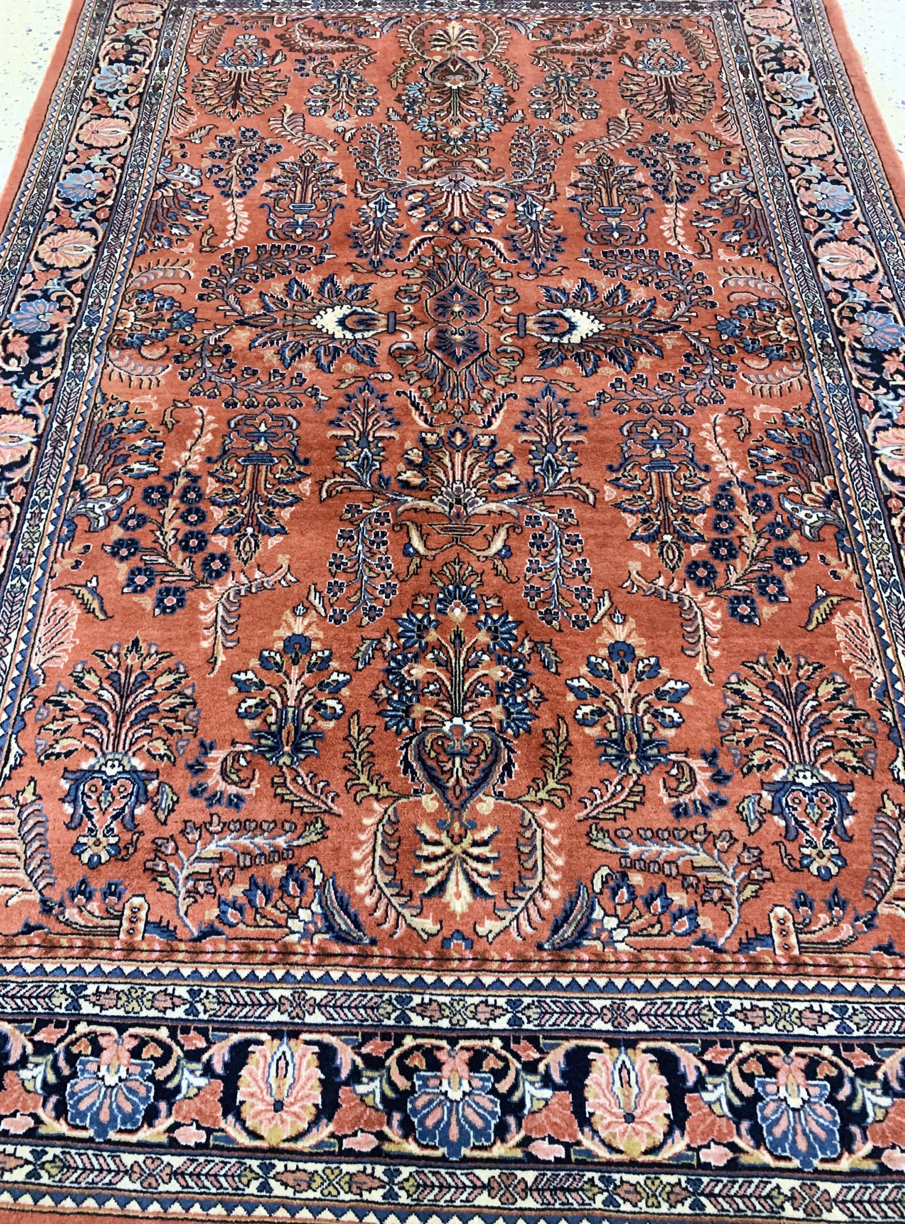 Detail d: Sarogh sehr fein, Persien, Mitte 20.Jhd, Korkwolle auf Baumwolle, ca. 190 x 128 cm, EHZ: 2