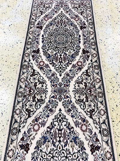 27022101d - Nain fein(9 La), Persien, Ende 20.Jhd, Korkwolle mit Seide, ca. 290 x 62 cm, ca. ...