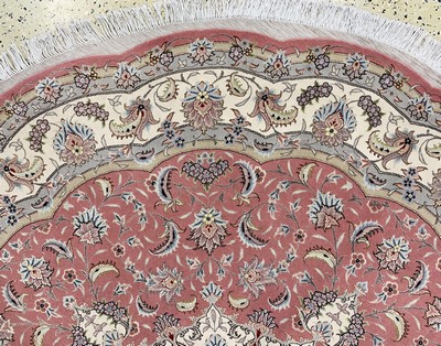 27022115a - Täbriz fein(50 Raj), Persien, Ende 20.Jhd, Korkwolle mit Seide, durchmesser: ca. 205 ...