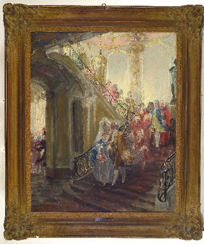 27022116k - Ferdinand Brütt, 1849 Hamburg-1936 Bergen, Studie zum Gemälde ´Der Brautzug´ (WVZ ...