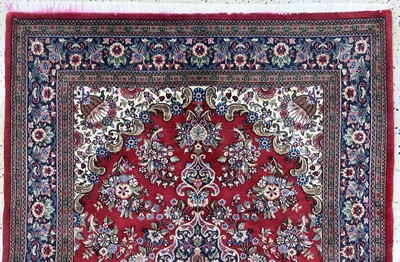 27022172a - Ghom Kork, Persien, Ende 20.Jhd, Korkwolle auf Baumwolle, ca. 200 x 140 cm, verfärbte ...