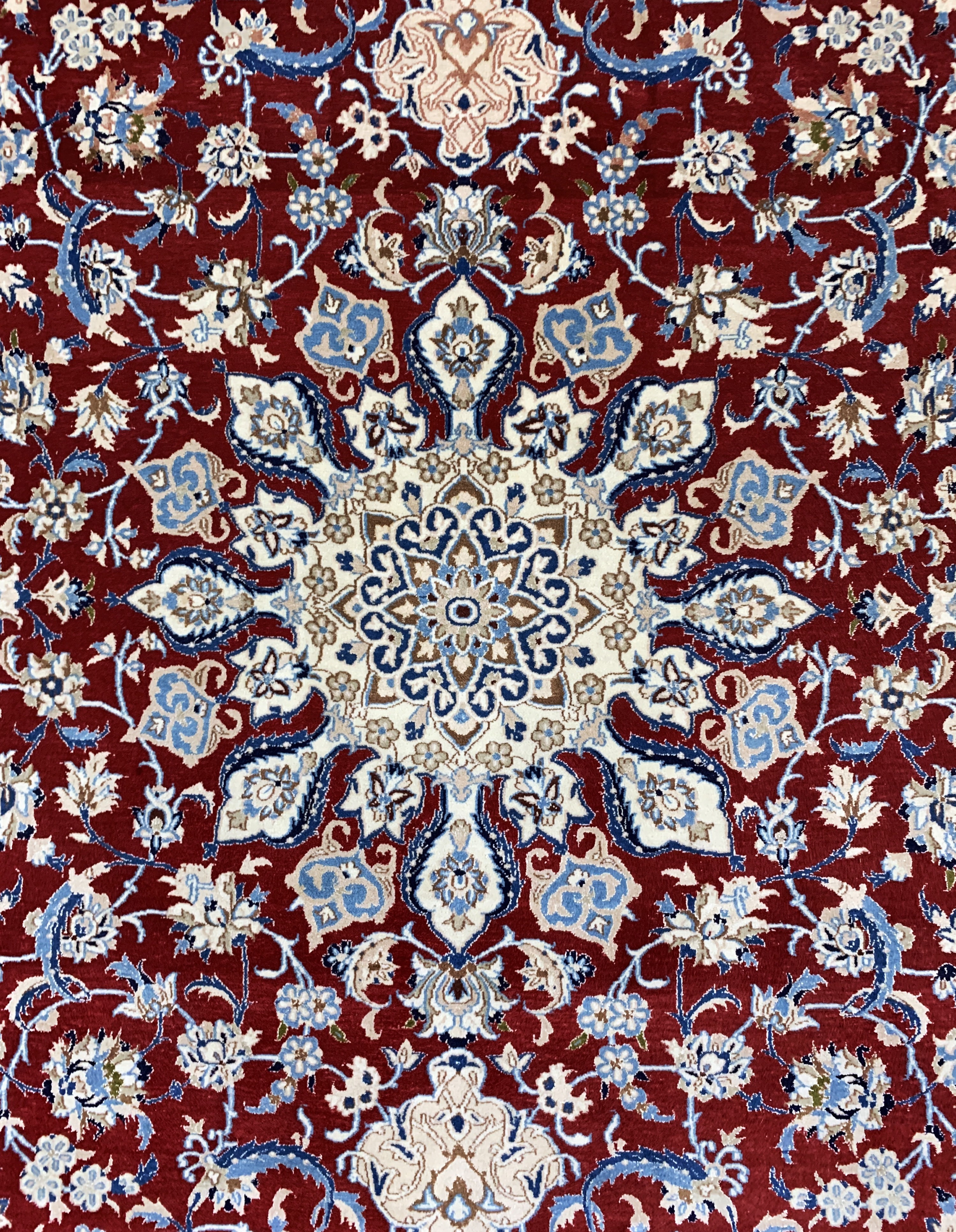 Detail c: Nain fein(9 La), Persien, Mitte 20.Jhd, Korkwolle mit Seide, ca. 310 x 205 cm, ca. 500.000 Kn/qm, EHZ: 2