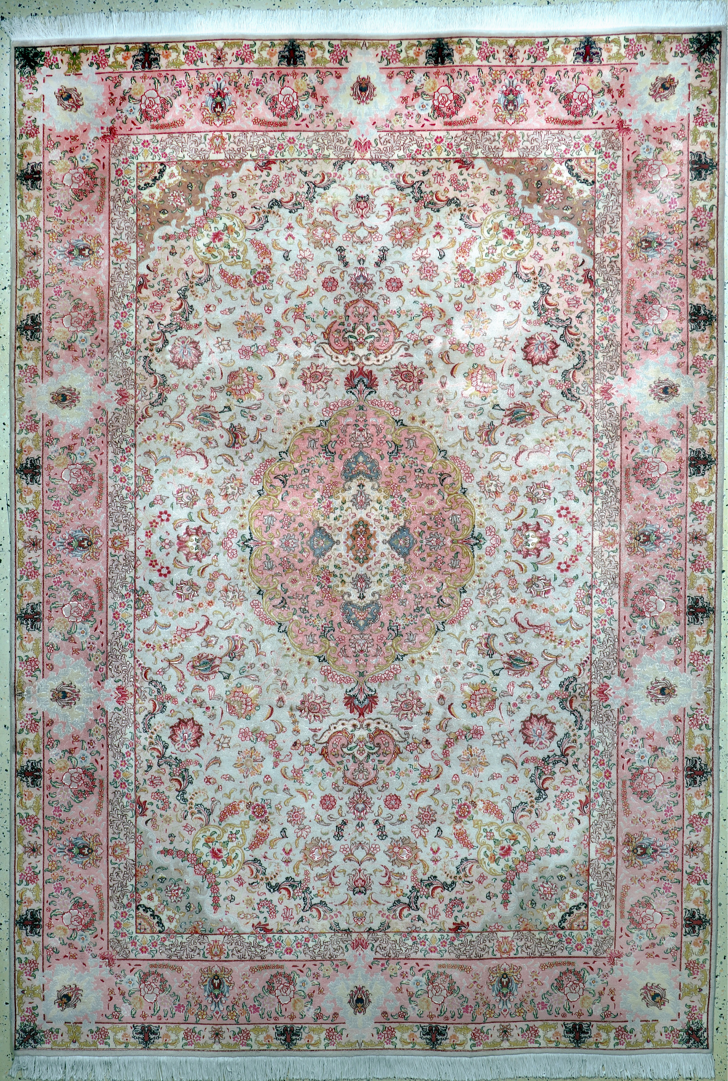 Image 27022364 - Täbriz fein(50 Raj), Persien, Mitte 20.Jhd,Korkwolle mit Seide, ca. 290 x 200 cm, ca. ...