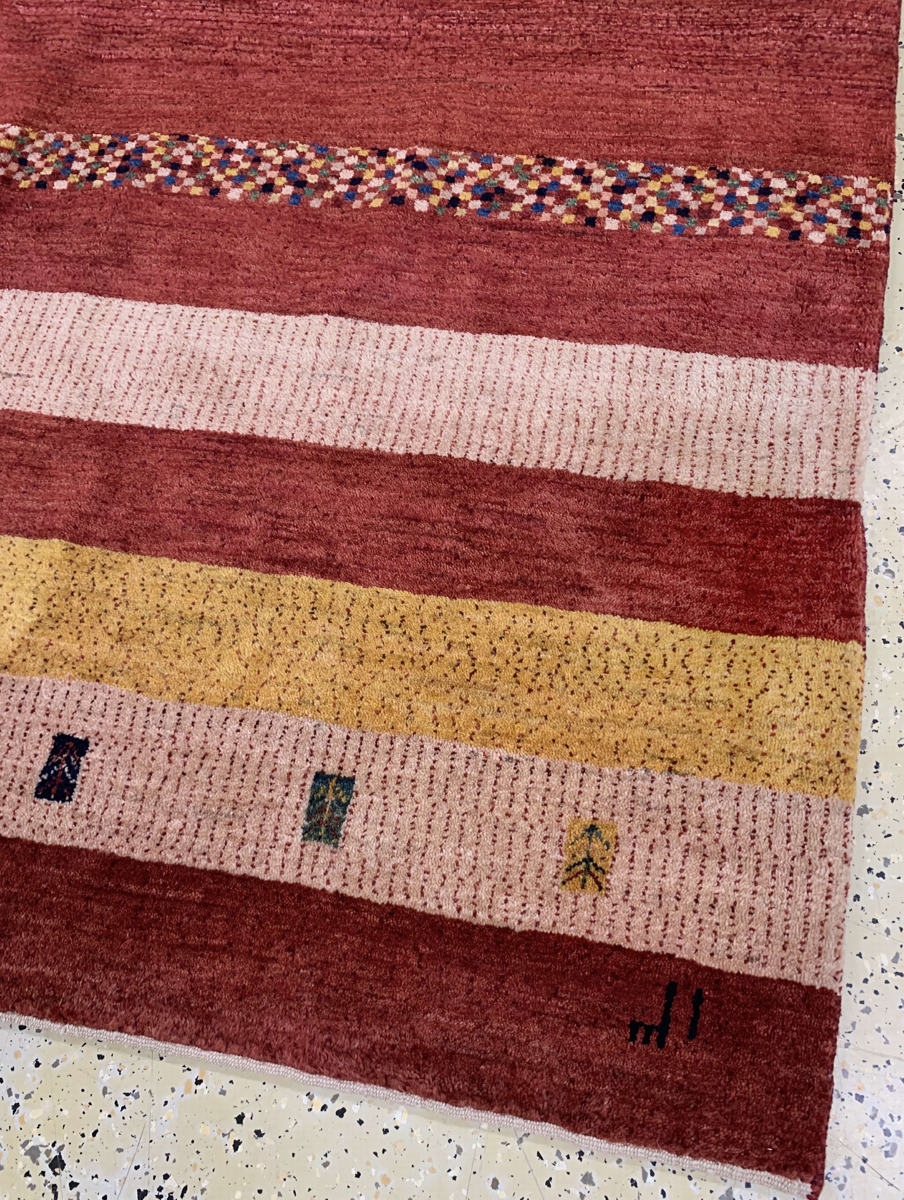 Detail c: Gabbeh fein Loribaft, Persien, Ende 20.Jhd,Wolle auf Wolle, ca. 250 x 166 cm, EHZ: 1-2