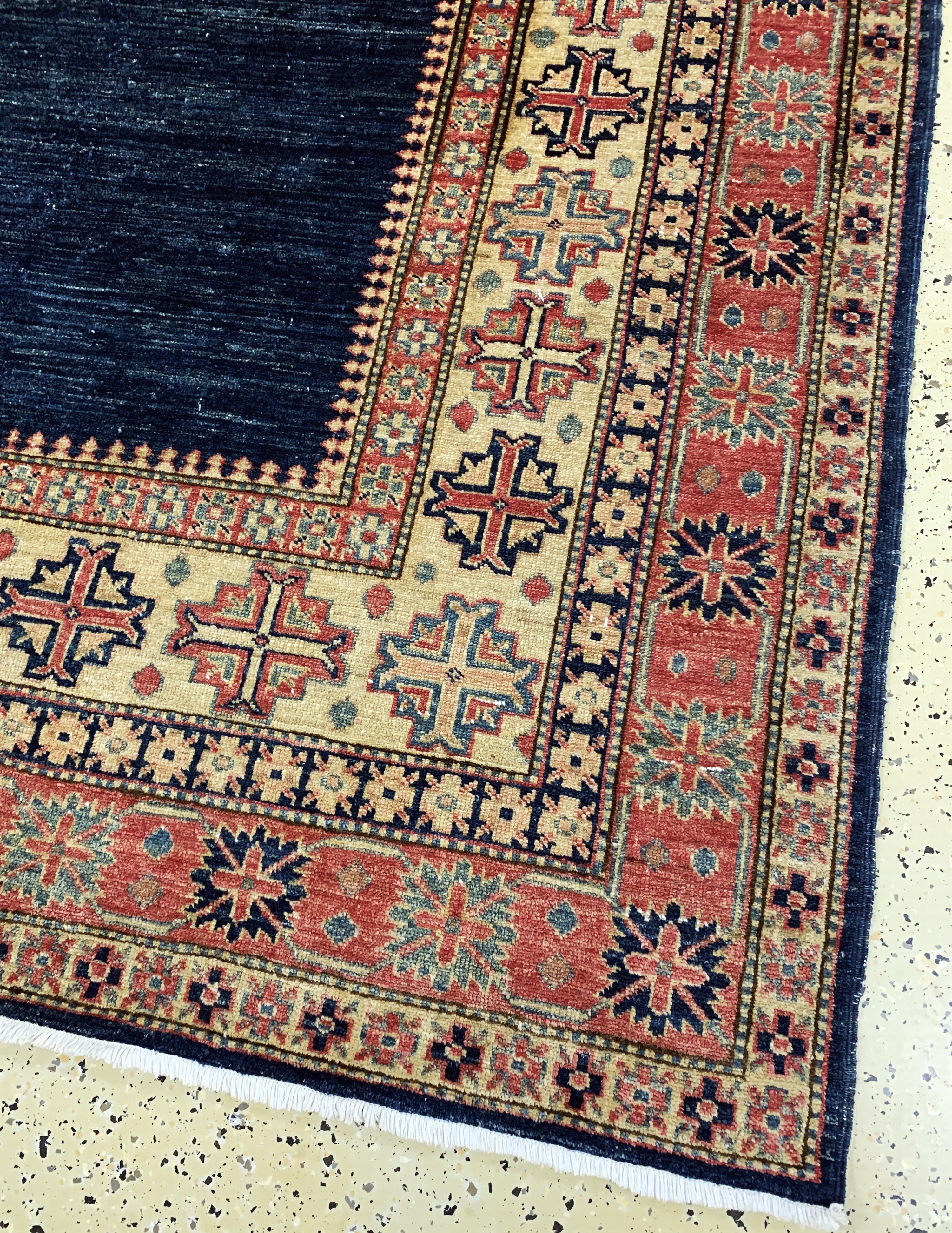 Detail a: Kazak neugeknüpft, Pakistan, Ende 20.Jhd, Wolle auf Wolle, ca. 236 x 172 cm, EHZ: 2