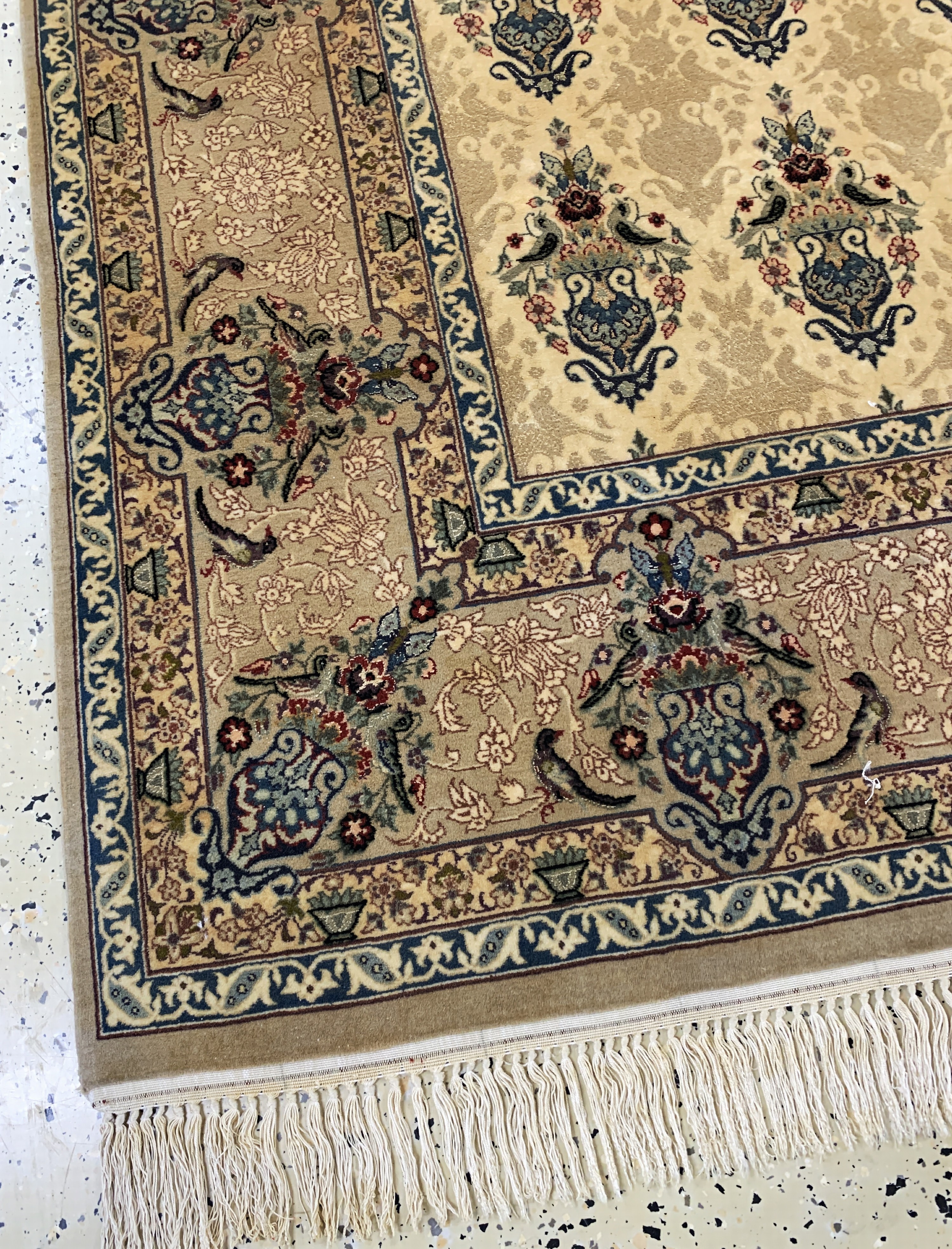 Detail b: Esfahan fein Persien, signiert"Davari", Ende 20.Jhd, Korkwolle mit und auf Seide, ca. 230 x 152 cm, ca. 1,0 Mio. Kn/qm, EHZ: ...