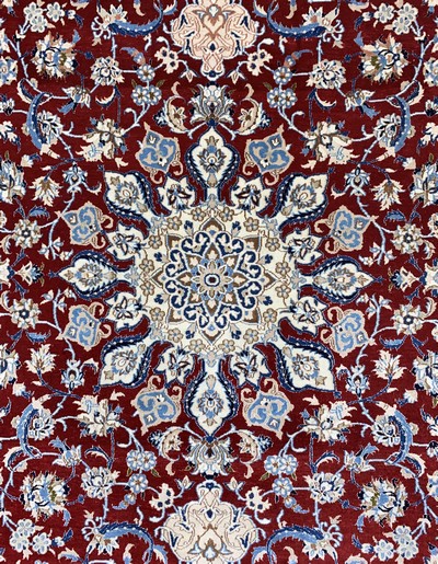 27022358c - Nain fein(9 La), Persien, Mitte 20.Jhd, Korkwolle mit Seide, ca. 310 x 205 cm, ca. ...