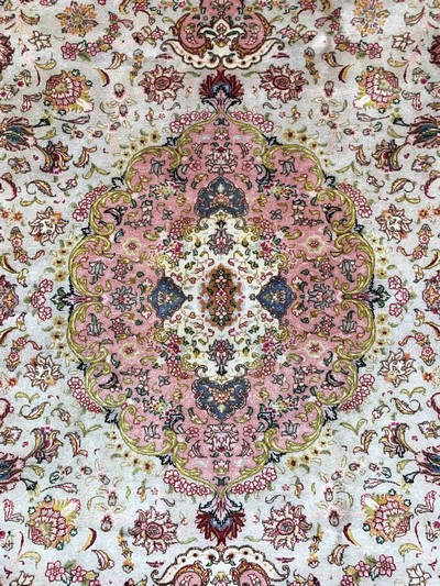 27022364d - Täbriz fein(50 Raj), Persien, Mitte 20.Jhd,Korkwolle mit Seide, ca. 290 x 200 cm, ca. ...