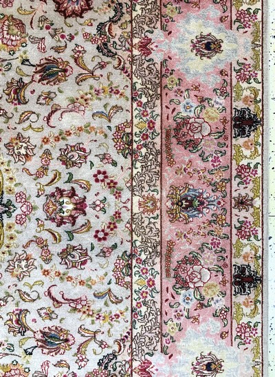 27022364f - Täbriz fein(50 Raj), Persien, Mitte 20.Jhd,Korkwolle mit Seide, ca. 290 x 200 cm, ca. ...