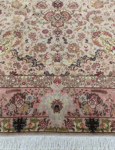 27022364h - Täbriz fein(50 Raj), Persien, Mitte 20.Jhd,Korkwolle mit Seide, ca. 290 x 200 cm, ca. ...