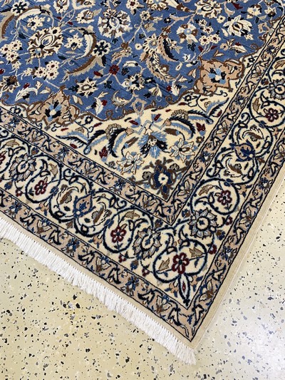 27022367a - Nain fein(9 La), Persien, Mitte 20.Jhd, Korkwolle mit Seide, ca. 280 x 170 cm, ca. ...