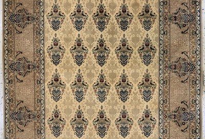 27022393d - Esfahan fein Persien, signiert´Davari´, Ende 20.Jhd, Korkwolle mit und auf Seide, ca. ...