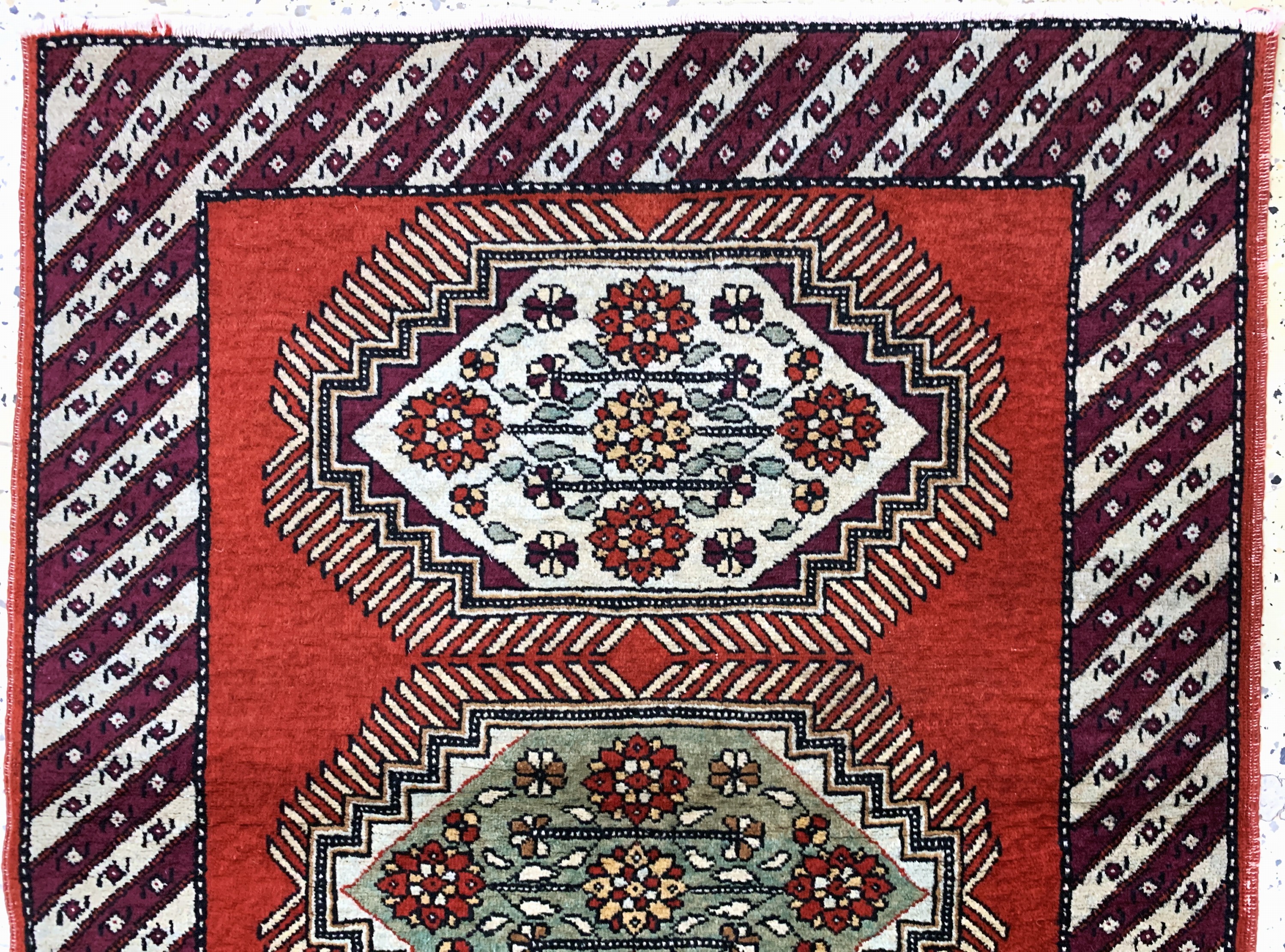 Detail d: 2 Lots Kazak, Azerbaijan, Ende 20.Jhd, Wolle auf Baumwolle, ca. 120 x 84 cm, EHZ: 2