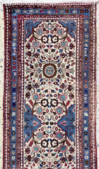 27022423a - 2 Lots Mud & Rodbar, Persien, Ende 20.Jhd, Wolle auf Baumwolle, ca. 290 x 64 cm & ca. ...