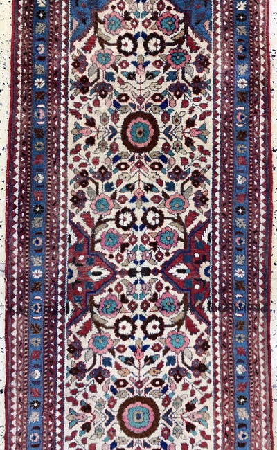 27022423b - 2 Lots Mud & Rodbar, Persien, Ende 20.Jhd, Wolle auf Baumwolle, ca. 290 x 64 cm & ca. ...