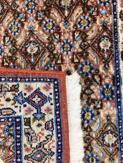 27022423g - 2 Lots Mud & Rodbar, Persien, Ende 20.Jhd, Wolle auf Baumwolle, ca. 290 x 64 cm & ca. ...