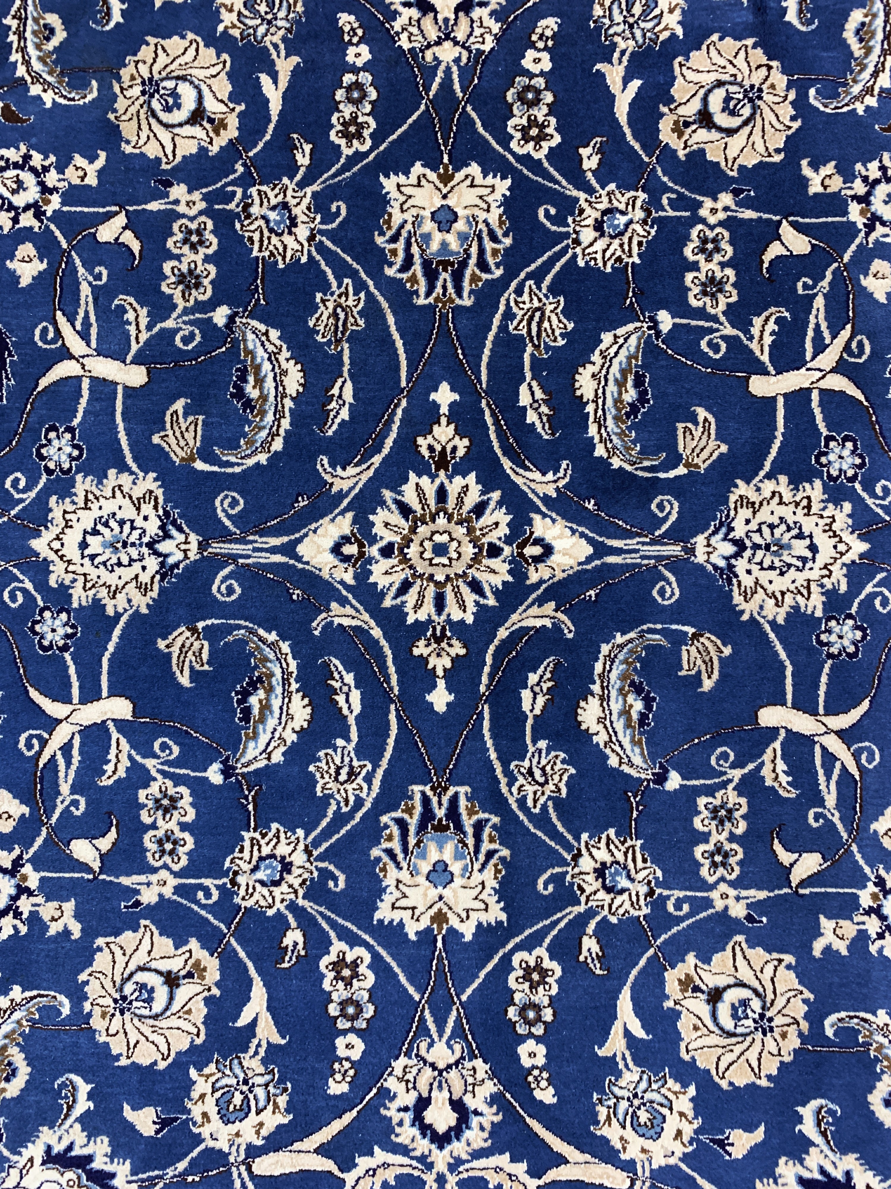 Detail d: Nain fein(9 La), Persien, Ende 20.Jhd, Korkwolle mit Seide, ca. 300 x 200 cm, ca. 500.000 Kn/qm, EHZ: 2
