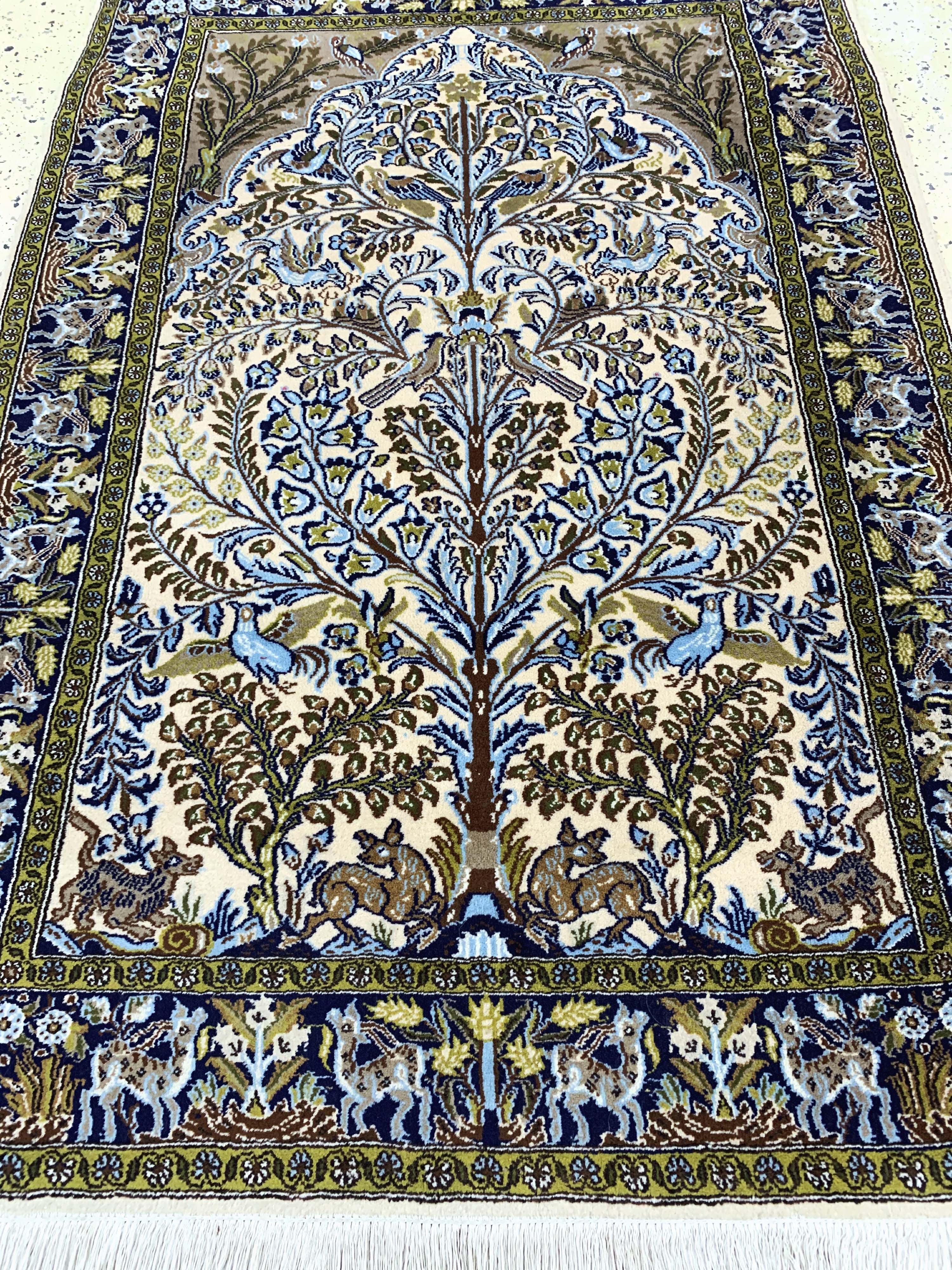 Detail d: Ghom, Persien, Ende 20.Jhd, Wolle mit Seide, ca. 160 x 112 cm, EHZ: 2