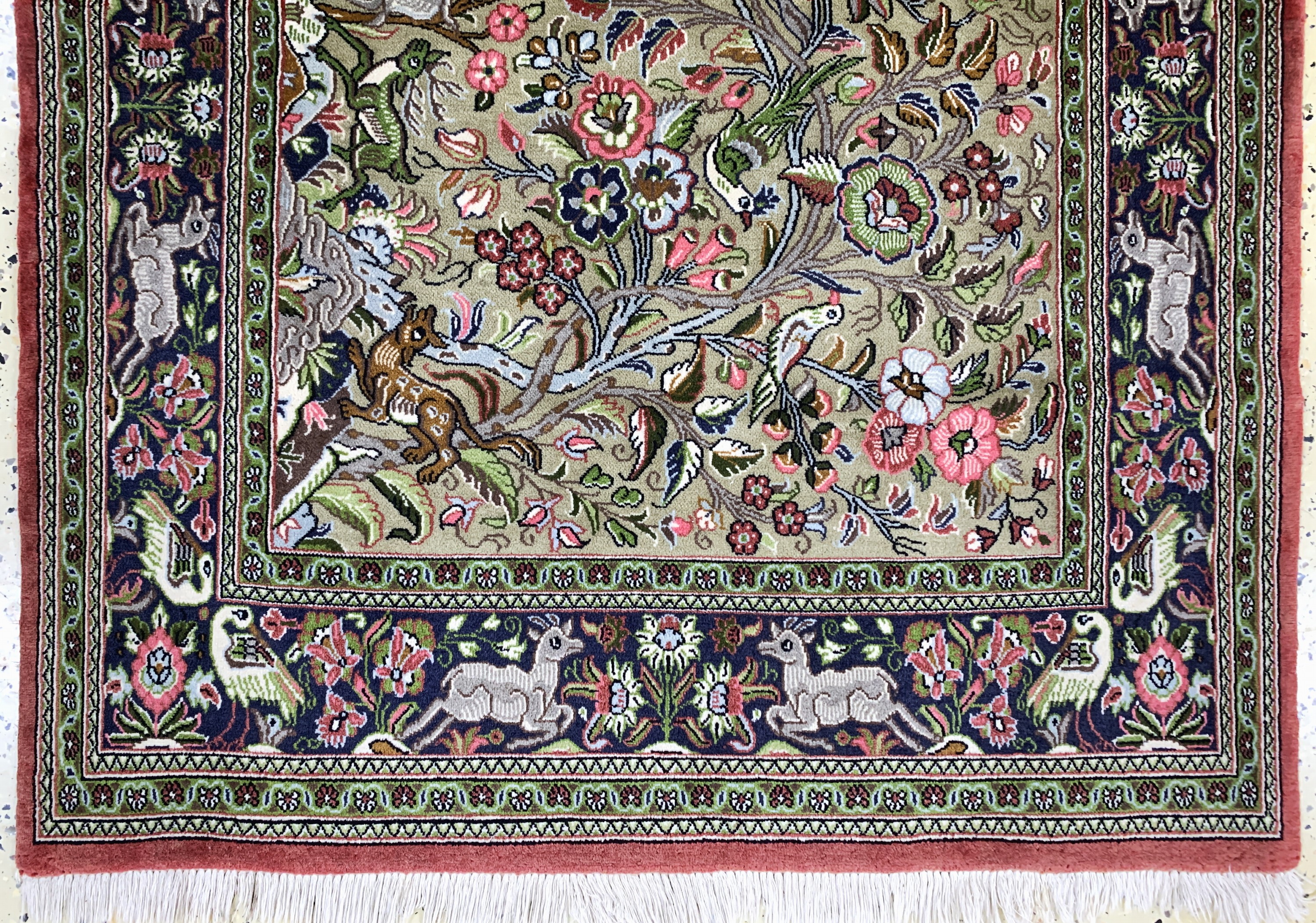 Detail b: Ghom Kork, Persien, Ende 20.Jhd, Korkwolle auf Baumwolle, ca. 150 x 104 cm, EHZ: 2