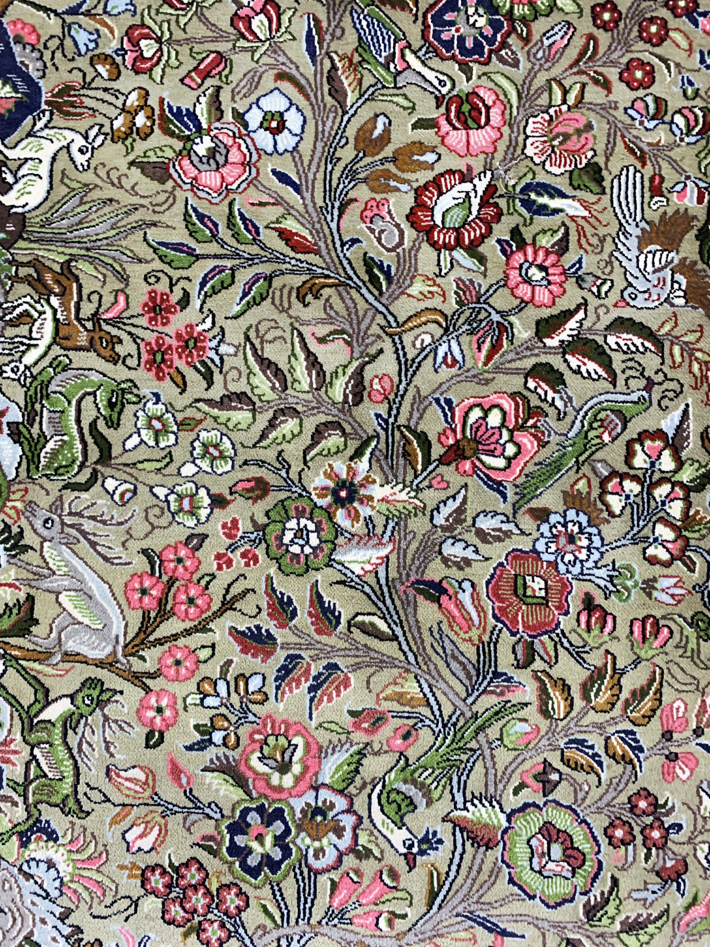 Detail c: Ghom Kork, Persien, Ende 20.Jhd, Korkwolle auf Baumwolle, ca. 150 x 104 cm, EHZ: 2