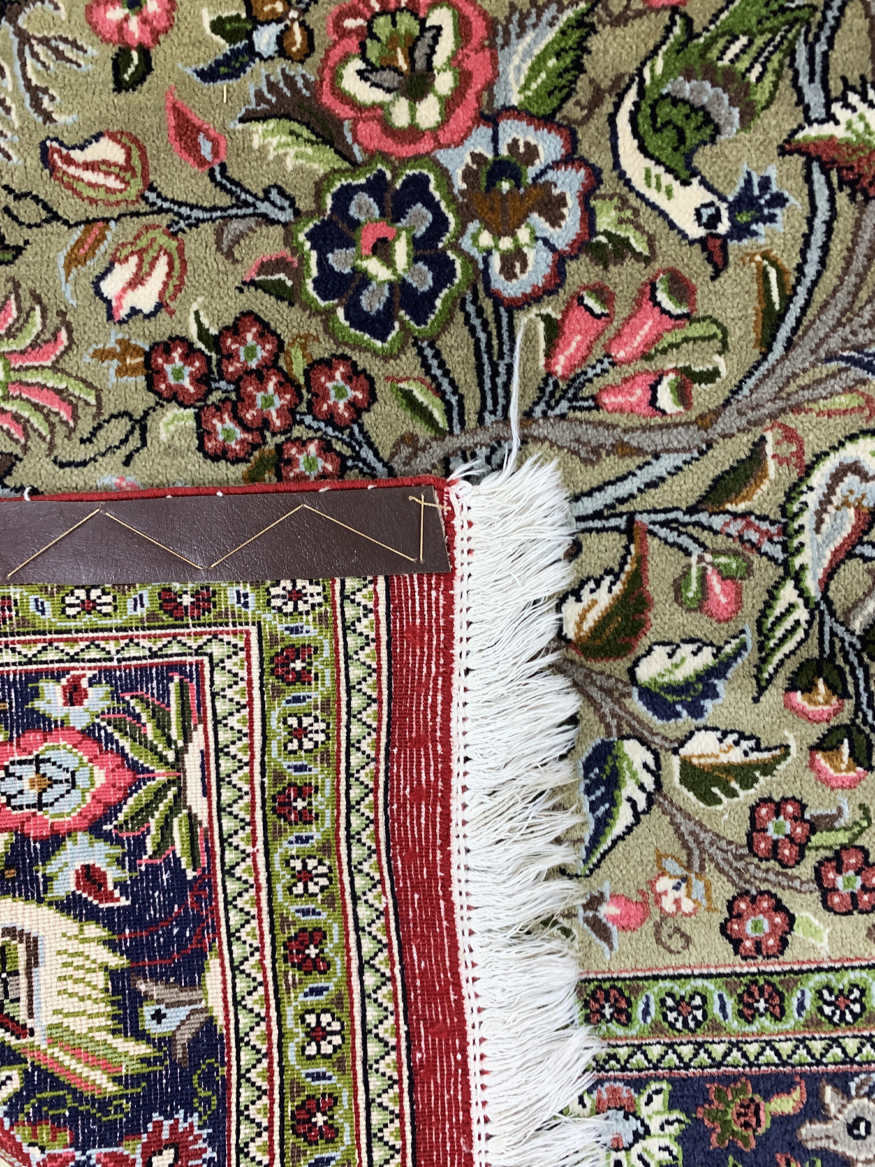 Detail e: Ghom Kork, Persien, Ende 20.Jhd, Korkwolle auf Baumwolle, ca. 150 x 104 cm, EHZ: 2