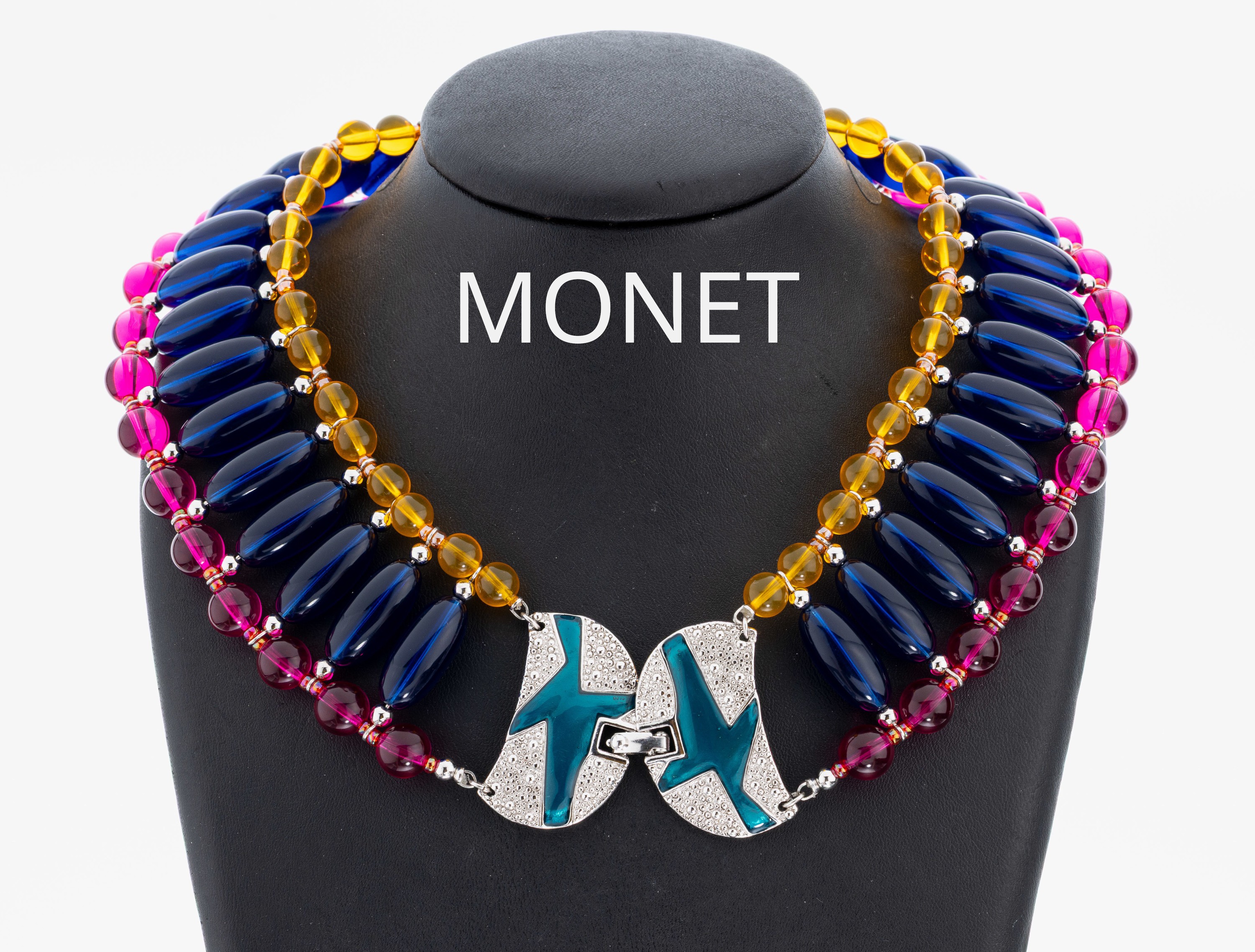 Image 27022546 - Modeschmuckcollier MONET, 1970er Jahre, wohl Entwurf für Yves Saint Laurent, bunte ...