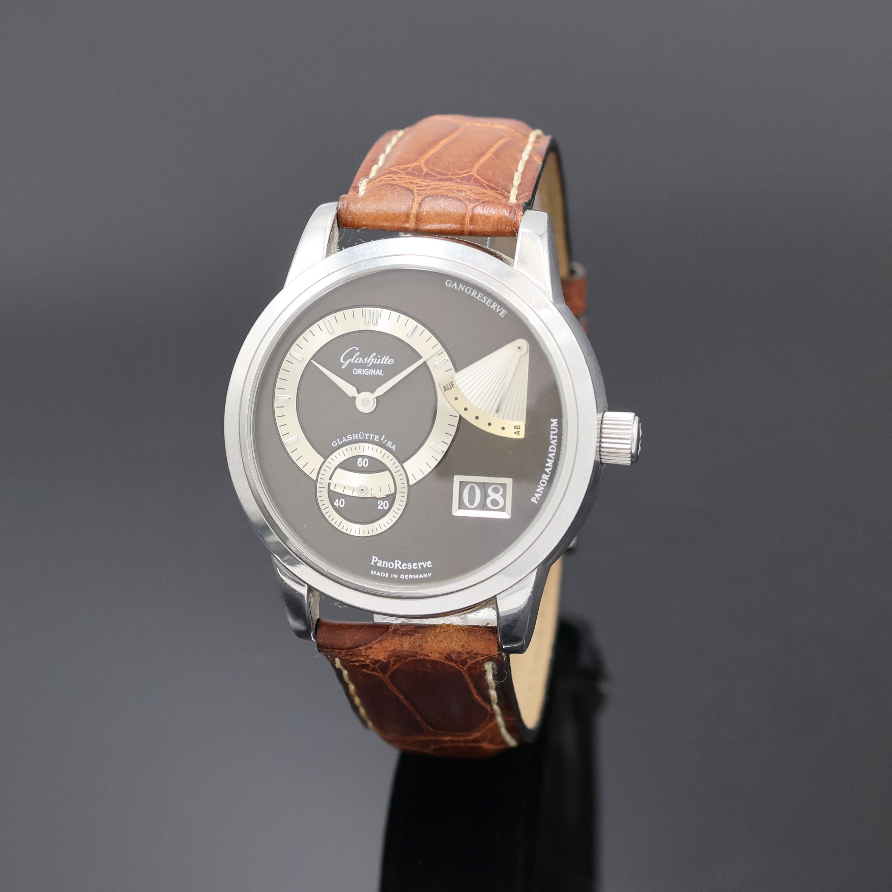 Image 27022566 - GLASHÜTTE PanoReserve Herrenarmbanduhr Referenz 650020204, Deutschland verk. lt. Pap. ...