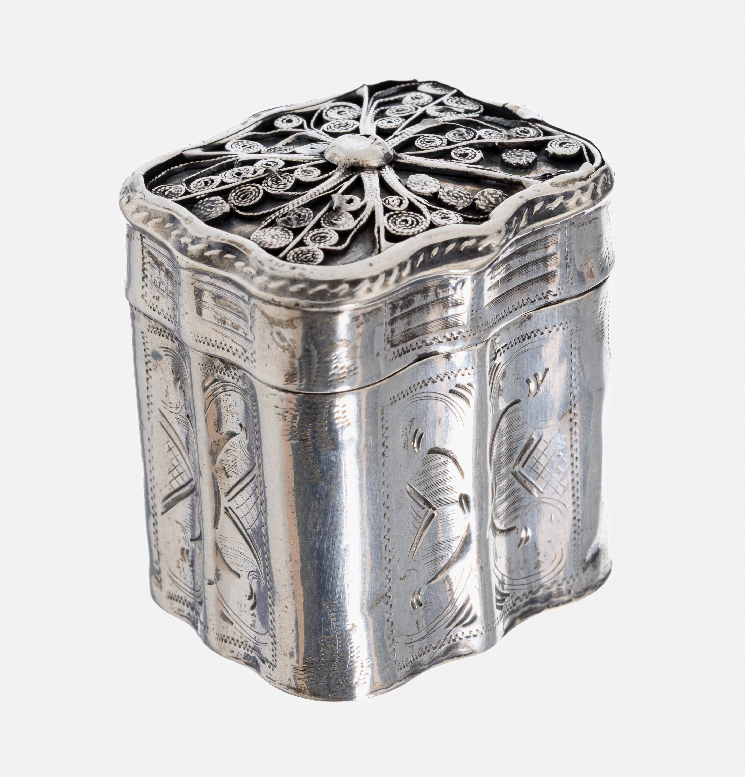 Image 27022587 - Pillendose, Niederlande, Schoonhoven, 1953- 1987, 835er Silber, nach älterem Vorbild, ...