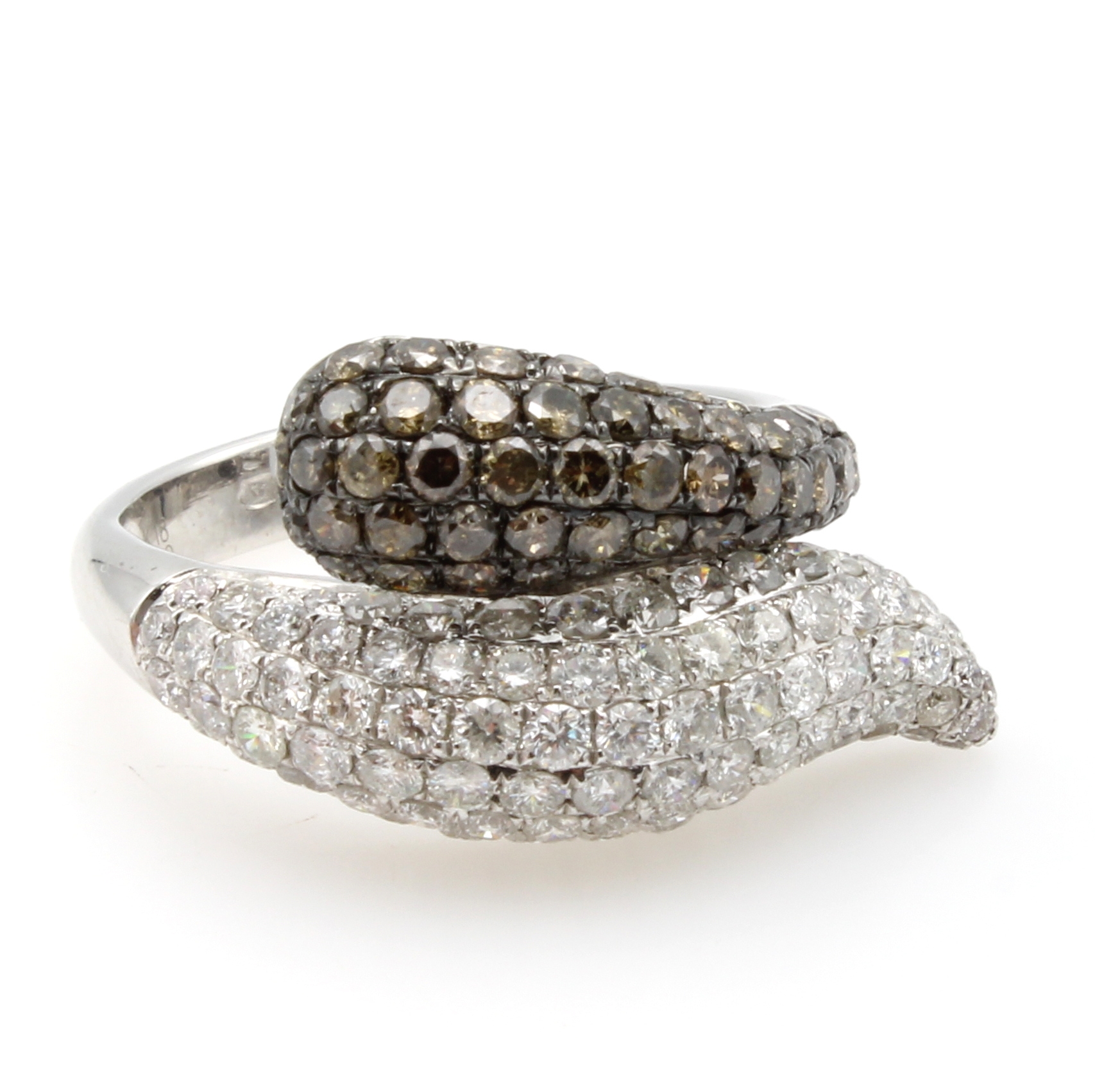 Image 27022594 - Ring mit Diamanten und Brillanten, WG 750/ 000, 137 Diam. u. Brill. zus. ca. 2.50 ct ...