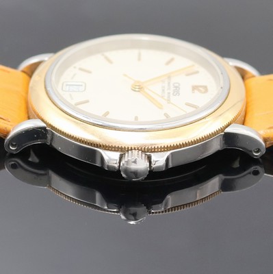 27022521d - ORIS Armbanduhr in Edelstahl/Gold, Schweiz um 1990, Automatik, beids. vergl. Geh., Boden ...