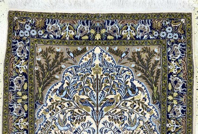 27022527a - Ghom, Persien, Ende 20.Jhd, Wolle mit Seide, ca. 160 x 112 cm, EHZ: 2 Schätzpreis: ...