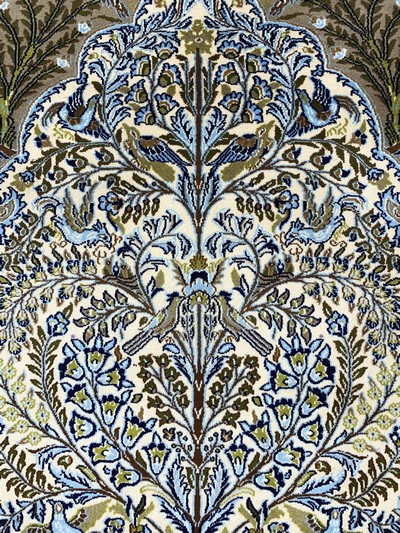 27022527c - Ghom, Persien, Ende 20.Jhd, Wolle mit Seide, ca. 160 x 112 cm, EHZ: 2 Schätzpreis: ...