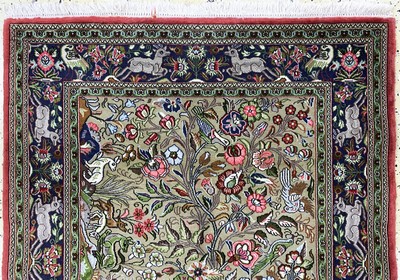 27022528a - Ghom Kork, Persien, Ende 20.Jhd, Korkwolle auf Baumwolle, ca. 150 x 104 cm, EHZ: 2 ...