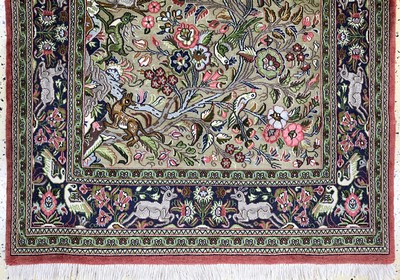 27022528b - Ghom Kork, Persien, Ende 20.Jhd, Korkwolle auf Baumwolle, ca. 150 x 104 cm, EHZ: 2 ...