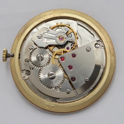 27022535f - DUGENA Festa Herrenarmbanduhr in GG 750/000, Schweiz um 1965, Handaufzug, Glasrand ...