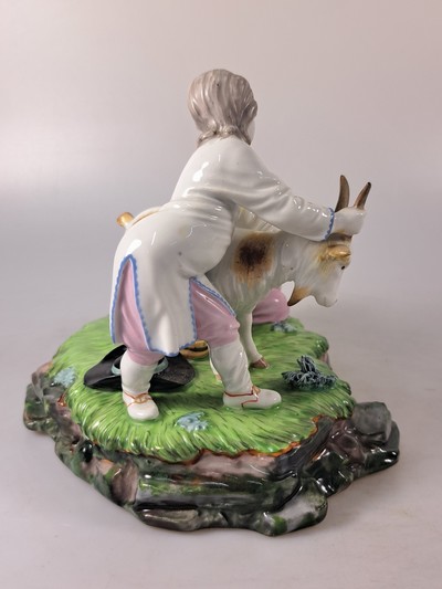 27022536m - 2 Porzellangruppen nach Höchster Vorbild, 19./20.Jh., Porzellan, farbig staffiert, ...