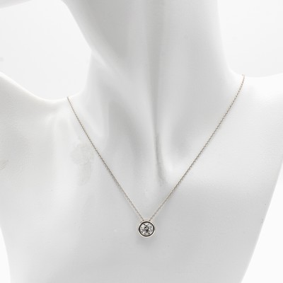 Image Collier mit Brillantsolitär, WG 750/000, Brill. in Zargenfassung ca. 1.00 ct Weiß/si, ...