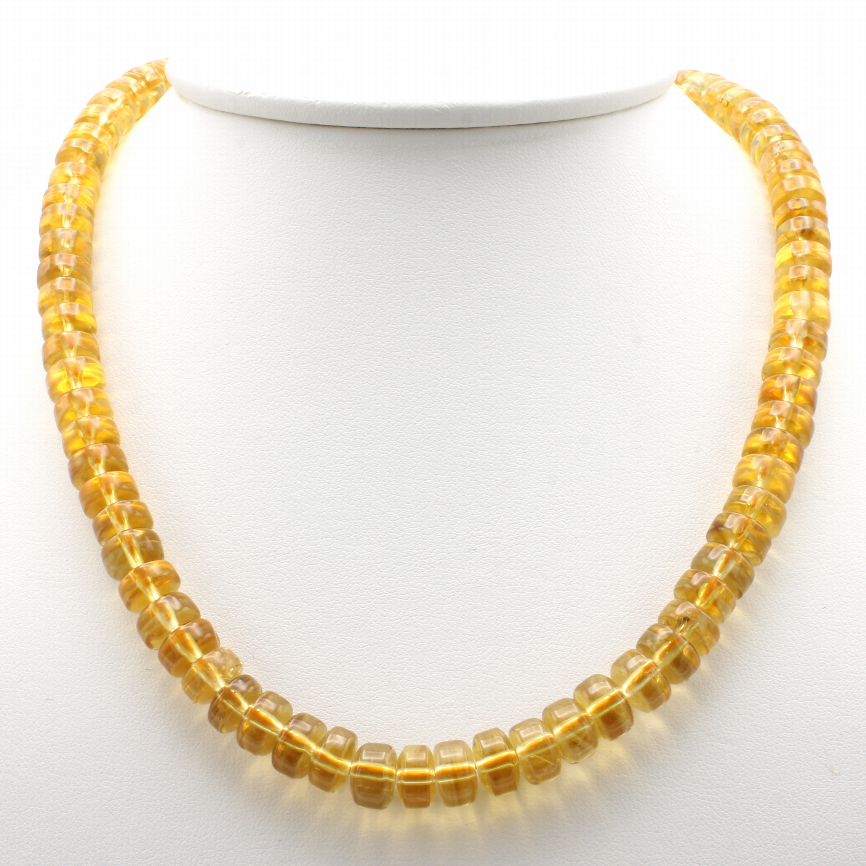 Image 27022721 - Collier mit Citrinen, Kugelschl. 925er Silber, Citrine in Räderform geschliffen, D. ca. ...