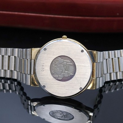 27022736d - OMEGA De Ville vergoldete Armbanduhr, Schweiz um 1985, quarz, Geh. inkl. verg. orig. ...