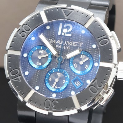 27022788a - CHAUMET Armbandchronograph in Titan/Stahl, Schweiz um 2010, Automatik, beids. vergl. ...