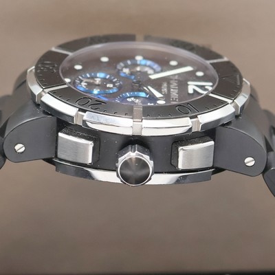 27022788d - CHAUMET Armbandchronograph in Titan/Stahl, Schweiz um 2010, Automatik, beids. vergl. ...