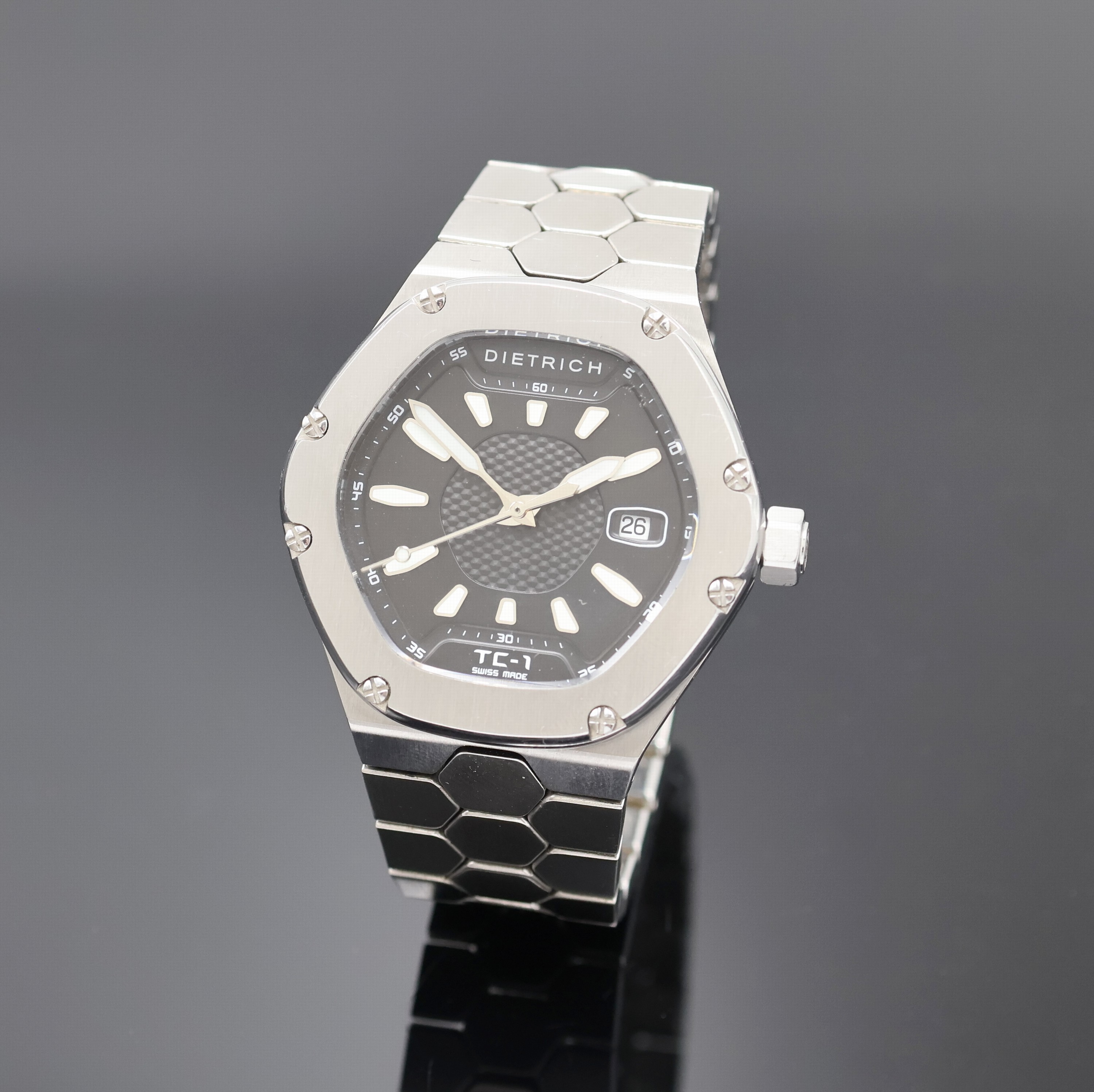 Image 27022824 - DIETRICH TC1 Herrenarmbanduhr in Stahl, Schweiz um 2017, Automatik, Edelstahlgeh. inkl. ...