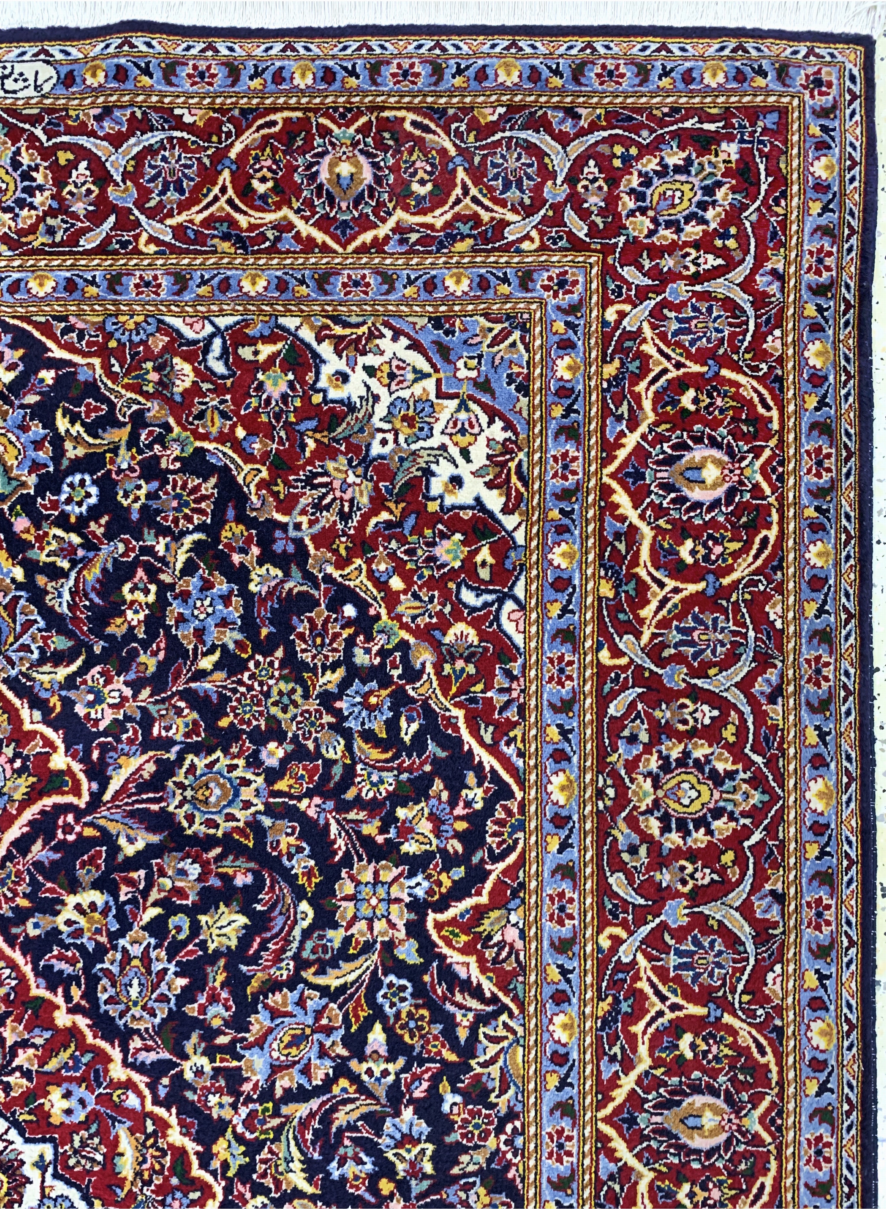 Detail d: Keschan Kork Persien, signiert"Schadsar", Ende 20.Jhd, Korkwolle auf Baumwolle, ca. 222 x 146 cm, EHZ: 2