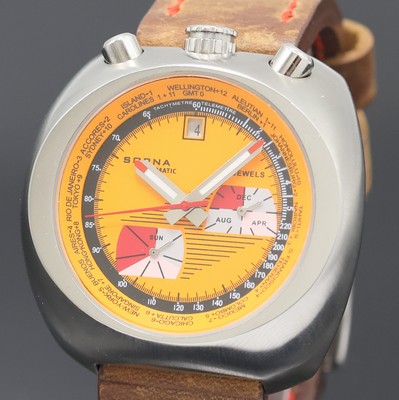 27022827a - SORNA Herrenarmbanduhr in Stahl, Schweiz um 2020, Automatik, Edelstahlgeh., Boden ...