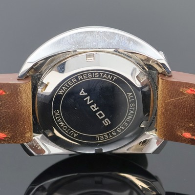 27022827d - SORNA Herrenarmbanduhr in Stahl, Schweiz um 2020, Automatik, Edelstahlgeh., Boden ...