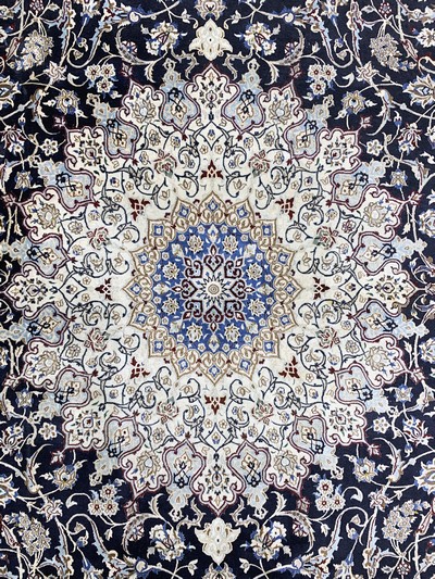 27022873d - Nain fein(6 La), Persien, Mitte 20.Jhd, Korkwolle mit Seide, ca. 473 x 336 cm, ca. ...