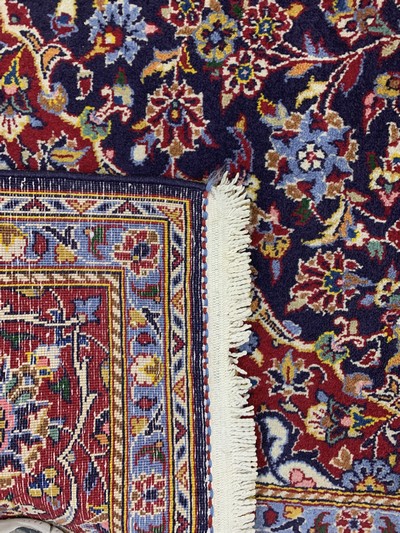 27022875f - Keschan Kork Persien, signiert´Schadsar´, Ende 20.Jhd, Korkwolle auf Baumwolle, ca. 222 ...