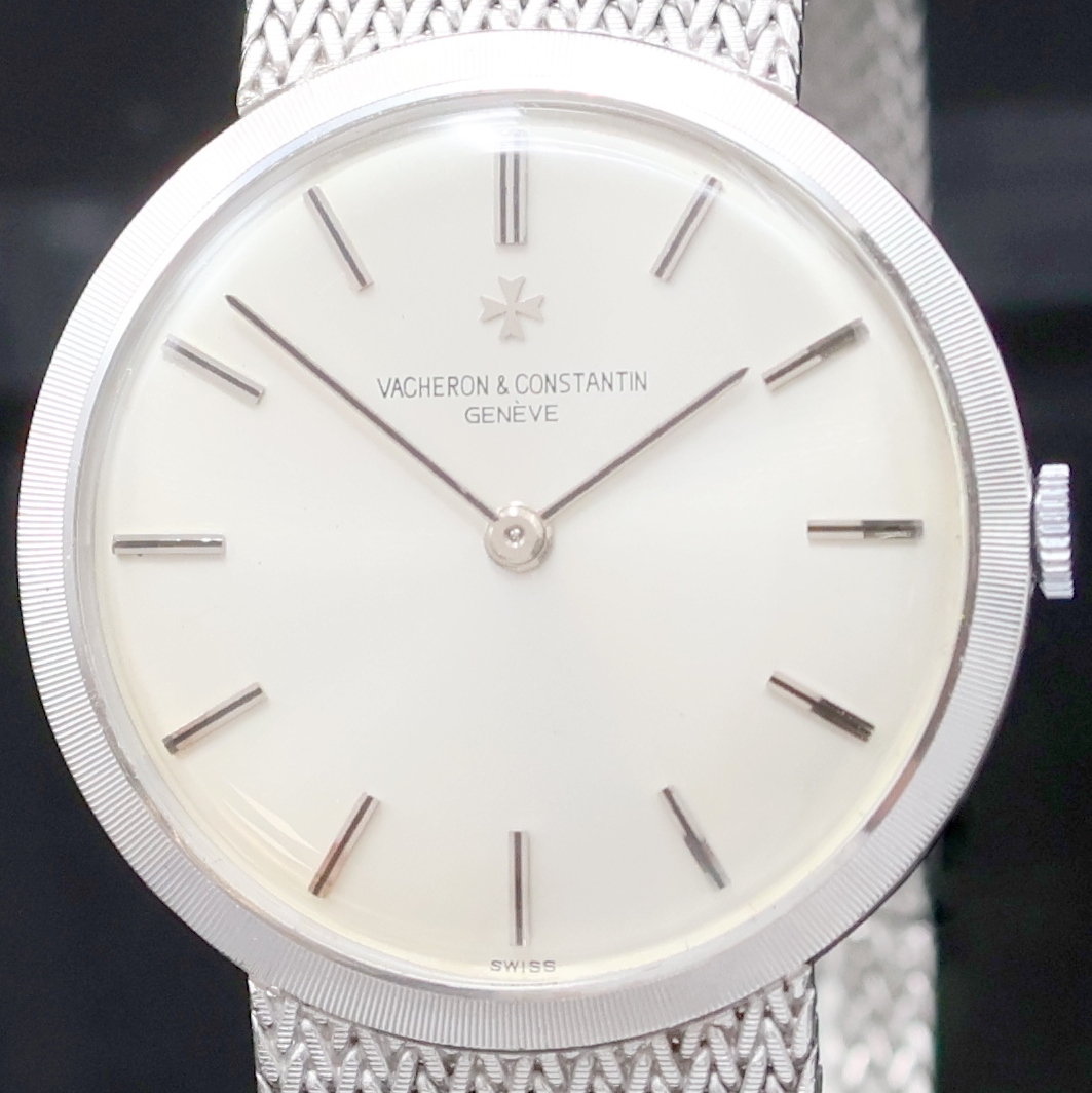Detail a: VACHERON & CONSTANTIN Herrenarmbanduhr in WG 750/000 Referenz 7296 am original Goldband, Schweiz um 1965, Handaufzug, 2-tlg. Geh., Boden aufgedr., ...